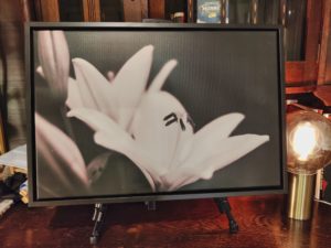 weiße Lilien - Unikat - im Rahmen