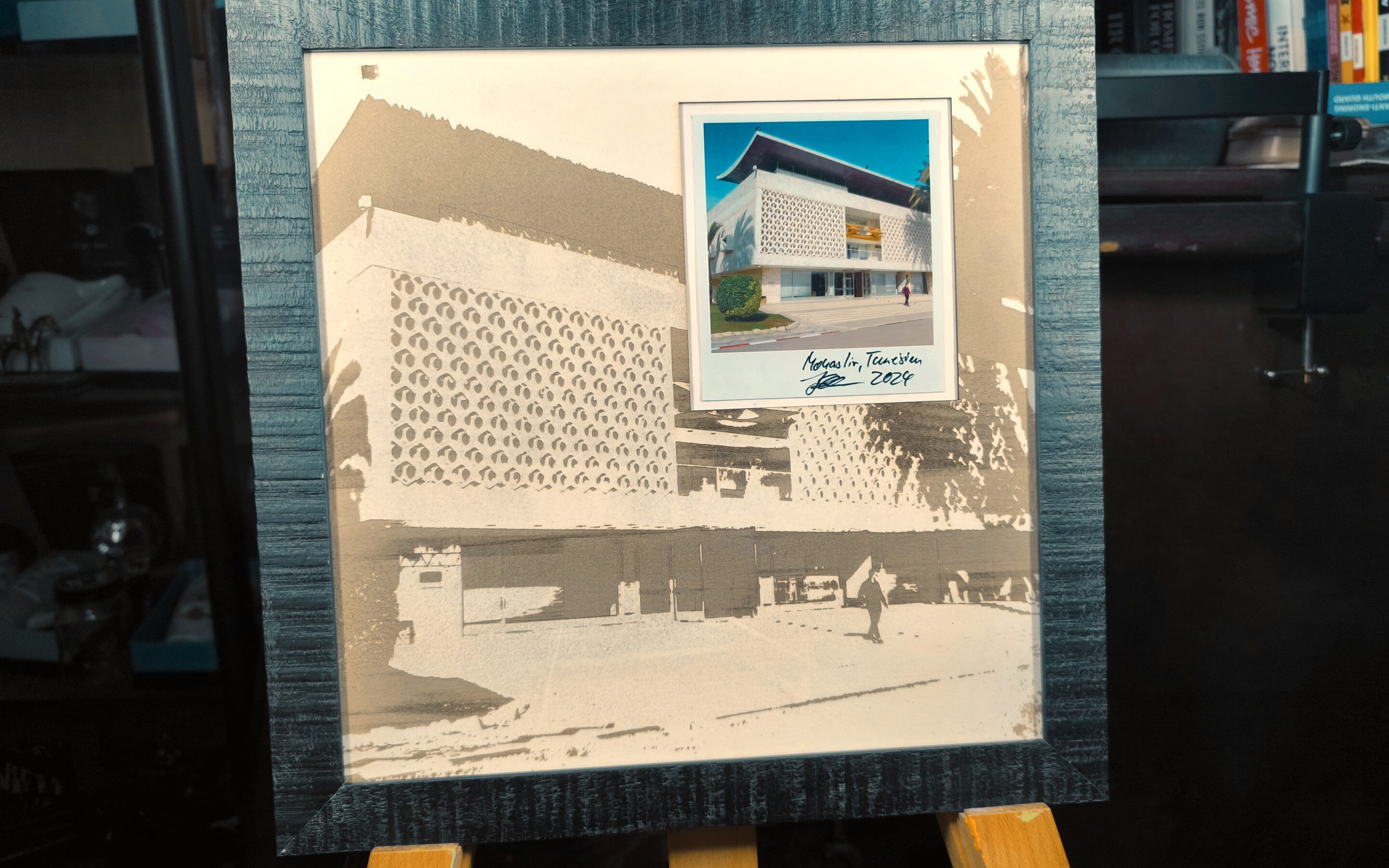 Lasergrafik: Präsidiale Residenz, Habib Bourghiba, Monastir