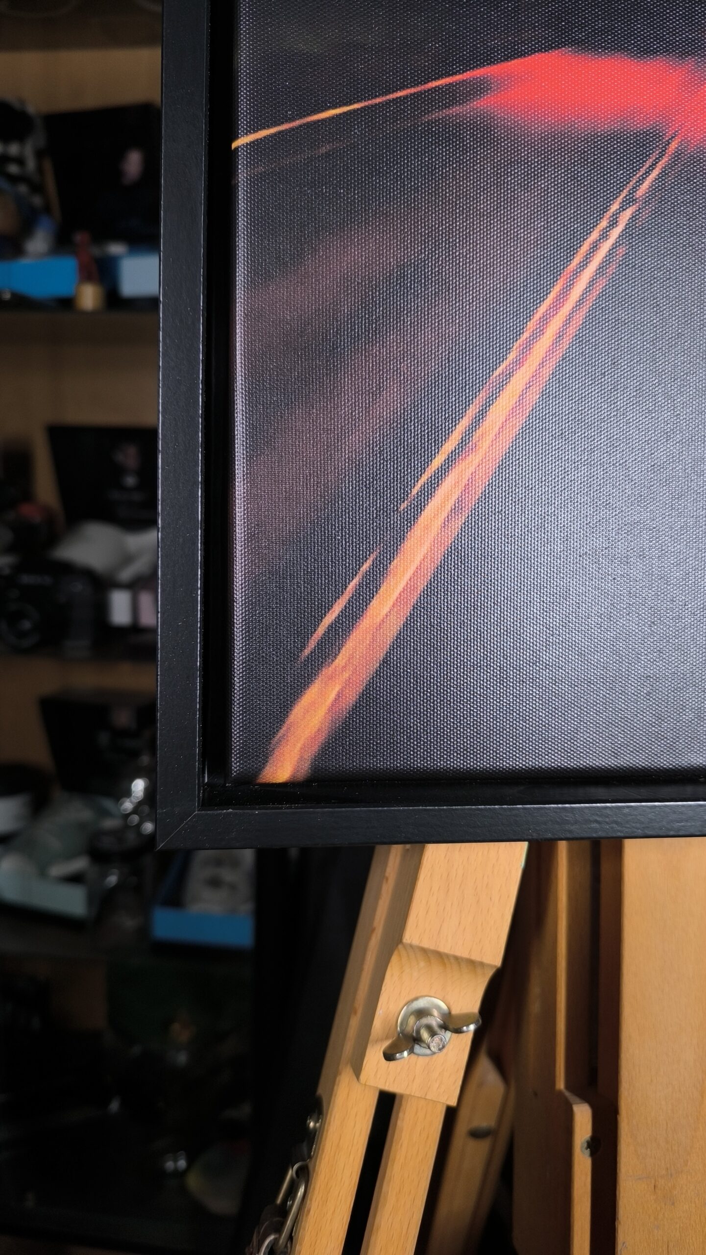 Zecheriner Brücke nach Usedom bei Nacht – Leinwand 60x30cm im Schattenfugenrahmen Zecheriner Brücke nach Usedom bei Nacht – Leinwand 60x30cm im Schattenfugenrahmen Usedom Fotografie 3