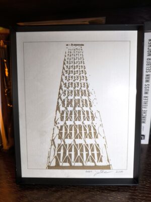 Lasergrafik HKB-Turm Neubrandenburg – Seitenansicht – 20×25 cm, gelasert auf Karton, mit Alu-Rahmen – Limitierte Edition Lasergrafik HKB-Turm Neubrandenburg – Seitenansicht – 20×25 cm, gelasert auf Karton, mit Alu-Rahmen – Limitierte Edition Architektur hkb