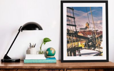 Wolgast als Kunstwerk: Ein grafisch-malerisches Unikat für deine Inneneinrichtung – nur im März 2026 als Galerie-Bild zu kaufen